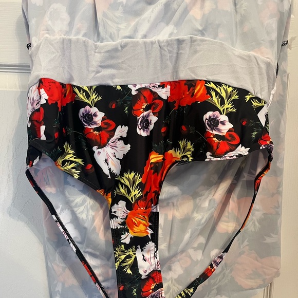 Women Plus Size One-Piece Tankini Halter Neck Flattering Skirted Swimsuit 18W - Picture 10 of 12